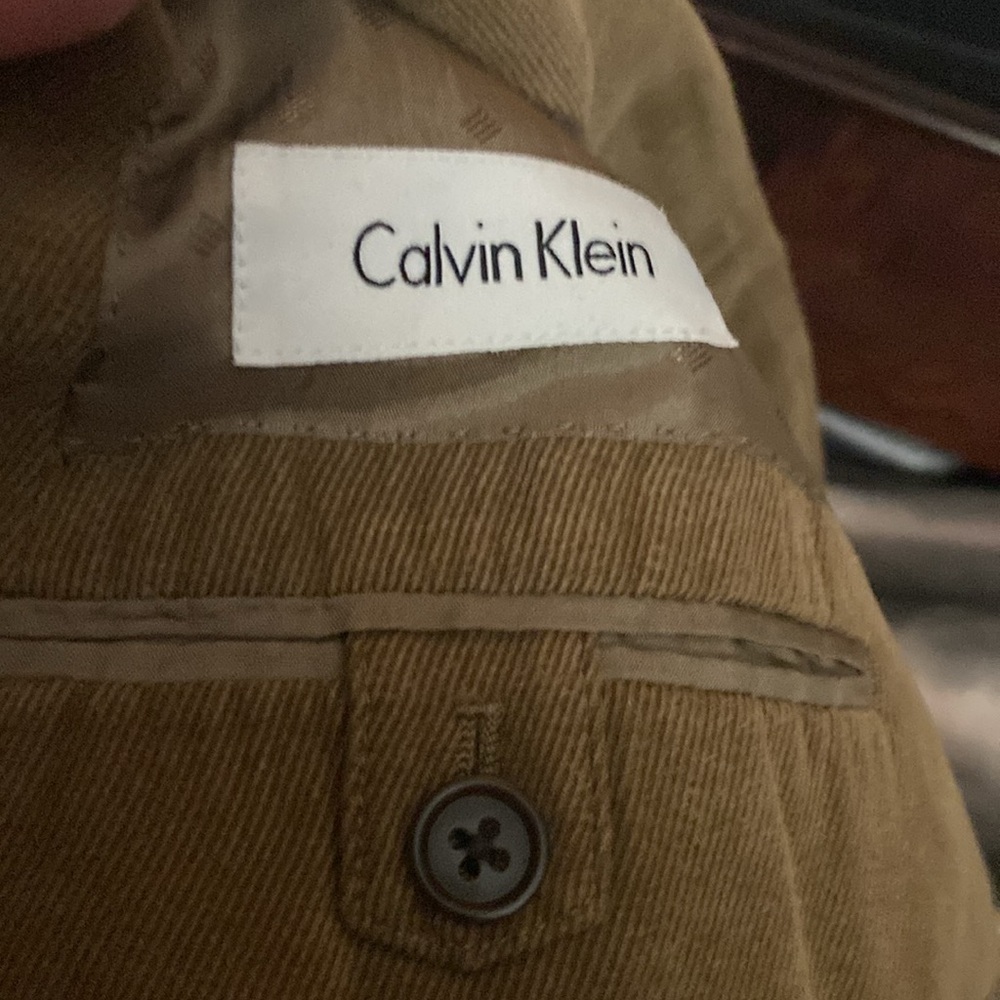 Men's Calvin Klein Dark Tan Blazer Size 50L - Picture 6 of 8